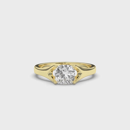 Cushion Lab-Grown Diamond Solitaire Ring