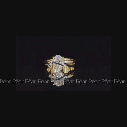 Oval Lock Solitaire Lab grown Diamond Ring