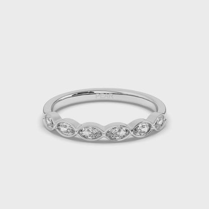 Marquise Lab Grown Diamond Half Eternity Band