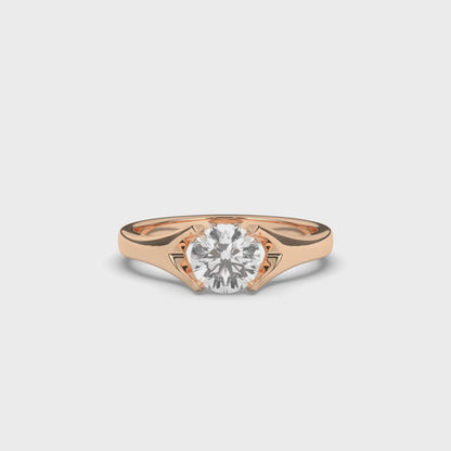 Round Solitaire Lab-Grown Diamonds Classic Ring