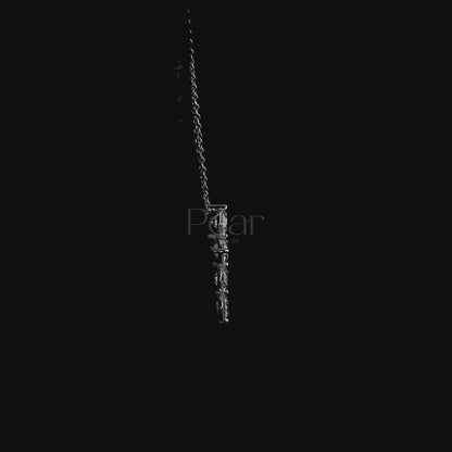 3.0ct Round Labgrown Diamond Cross pendant with Chain
