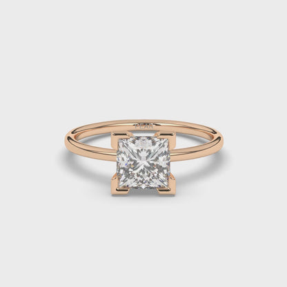 Princess Lab-Grown Diamond Ring Basket Setting