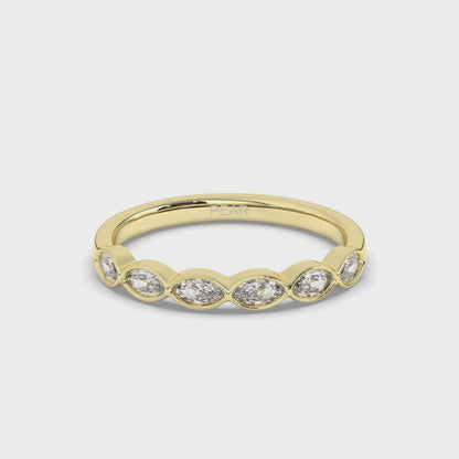 Marquise Lab Grown Diamond Half Eternity Band