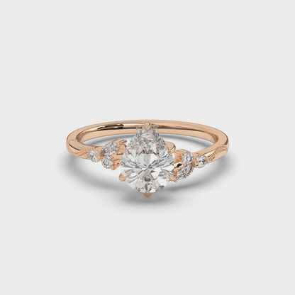 Pear Shape Solitaire Labgrown Diamond Ring
