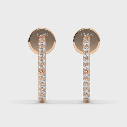 Modern Hexa Lab-Grown Diamond Huggies and Hoops Earrings