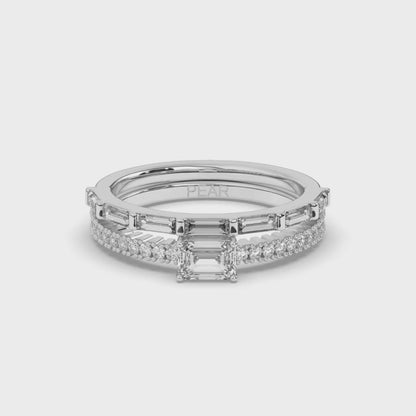 Vintage Baguette Lab-grown Diamond Wedding Band