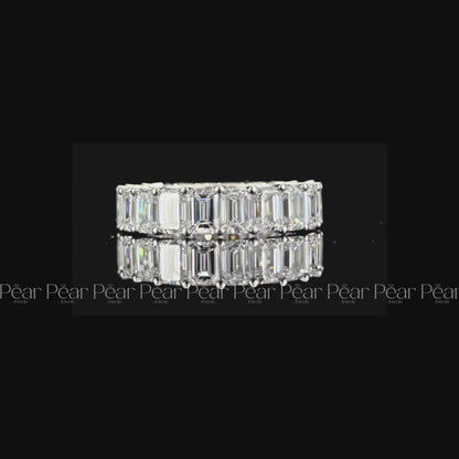 0.5CT Emerald Cut Diamond Labgrown Eternity Band