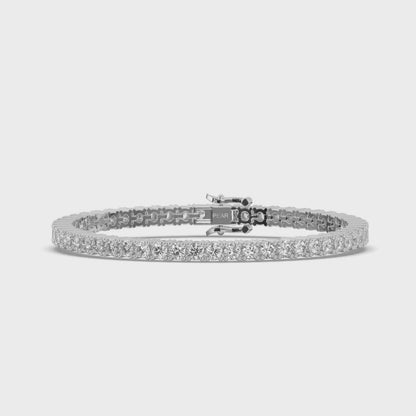 Sterling Round Lab-grown Diamond Tennis Bracelet