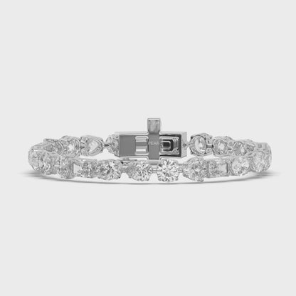 Multi-Shaped Lab-grown Diamond Tennis Bracelet