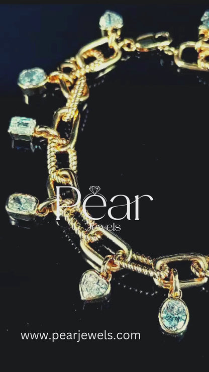 Chain Multi-Shape Diamond Bracelet