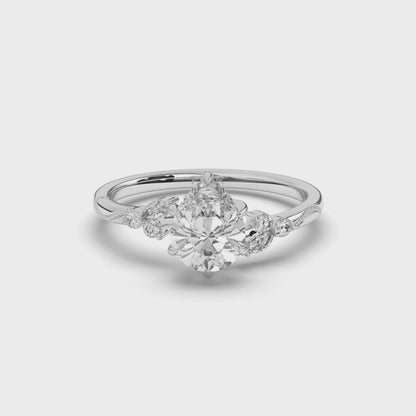 Pear Shape Solitaire Labgrown Diamond Ring