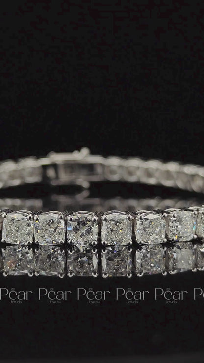 Cushion Lab Grown Diamond Tennis Bracelet