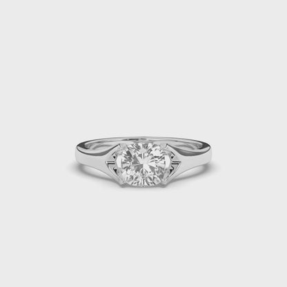 Cushion Lab-Grown Diamond Solitaire Ring