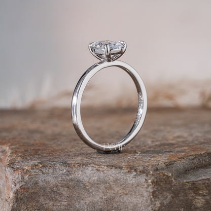 1ct Oval Solitaire Natural Diamond Engagement Ring